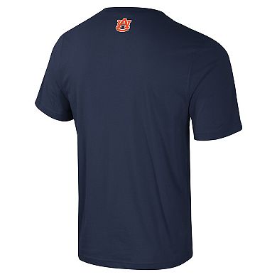 Men's Colosseum Navy Auburn Tigers Color Pop Active Blend T-Shirt