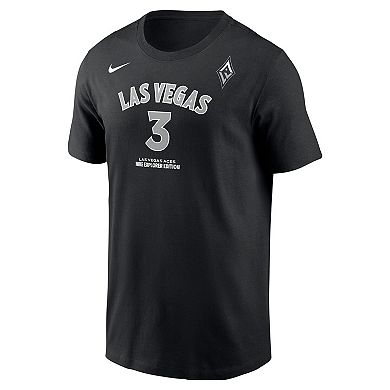 Unisex Nike Candace Parker Black Las Vegas Aces Explorer Edition Name & Number T-Shirt