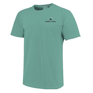 Unisex Green Tulane Green Wave Scenic Comfort Colors T-Shirt