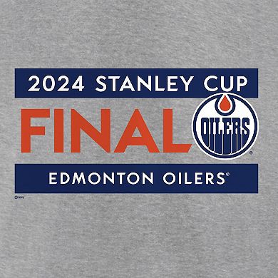 Men's Fanatics  Heather Gray Edmonton Oilers 2024 Stanley Cup Final Big & Tall Roster T-Shirt