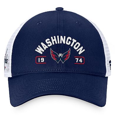 Men's Fanatics Navy/White Washington Capitals Free Kick Trucker Adjustable Hat