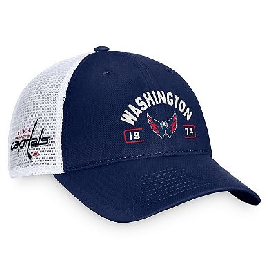 Men's Fanatics Navy/White Washington Capitals Free Kick Trucker Adjustable Hat