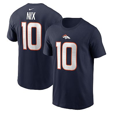Men's Nike Bo Nix Navy Denver Broncos 2024 NFL Draft Player Name & Number T-Shirt