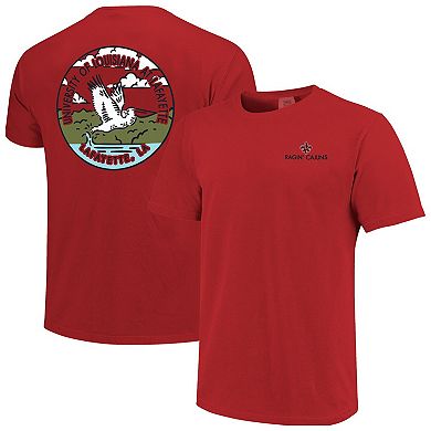 Unisex Cardinal Louisiana Ragin' Cajuns Scenic Comfort Colors T-Shirt