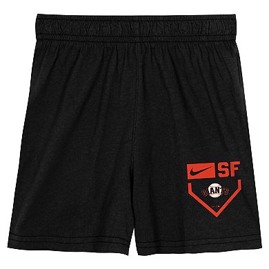 Preschool Nike Orange/Black San Francisco Giants Two-Piece T-Shirt & Shorts Set