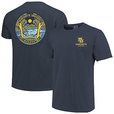 Unisex Navy Marquette Golden Eagles Scenic Comfort Colors T-Shirt