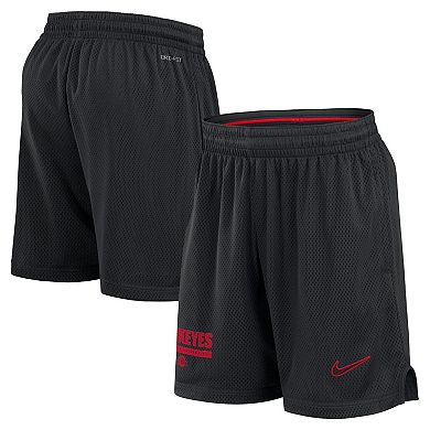 Men's Nike Black Ohio State Buckeyes 2024 Sideline Mesh Shorts