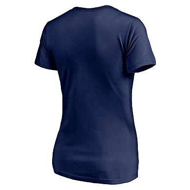 Women's Fanatics College Navy Seattle Seahawks Depth Chart V-Neck T-Shirt