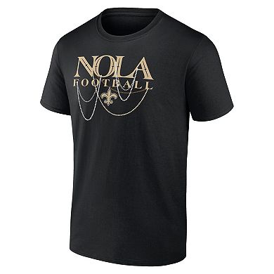 Men's Fanatics Black New Orleans Saints Hometown Offensive Drive T-Shirt