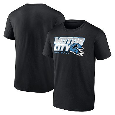 Men's Fanatics Black Detroit Lions Alternate Logo Helmet T-Shirt