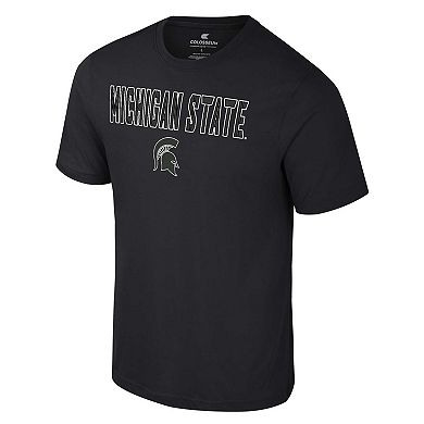 Men's Colosseum Black Michigan State Spartans Color Pop Active Blend T-Shirt