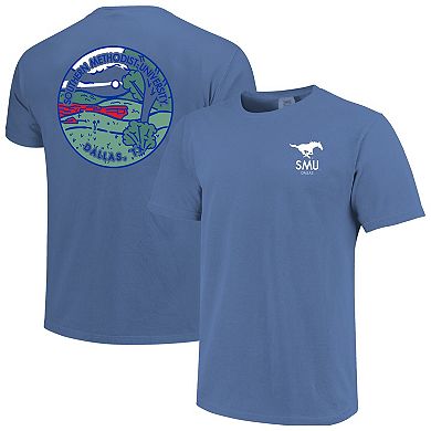 Unisex Royal SMU Mustangs Scenic Comfort Colors T-Shirt