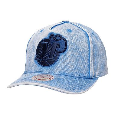 Men's Mitchell & Ness Blue Dallas Mavericks Washed Out Tonal Logo Snapback Hat