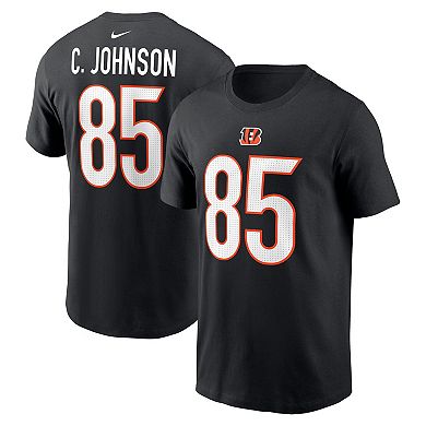 Men's Nike Chad Johnson Black Cincinnati Bengals Retired Player Name & Number T-Shirt