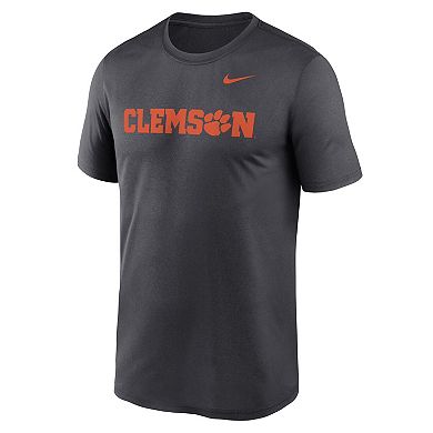 Men's Nike Anthracite Clemson Tigers Primetime Legend Wordmark T-Shirt