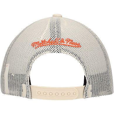 Men's Mitchell & Ness Cream Philadelphia Flyers Foam Front Trucker Adjustable Hat