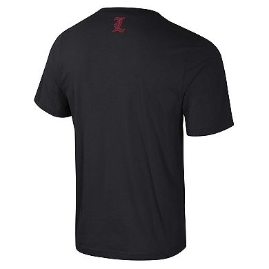 Men's Colosseum Black Louisville Cardinals Color Pop Active Blend T-Shirt