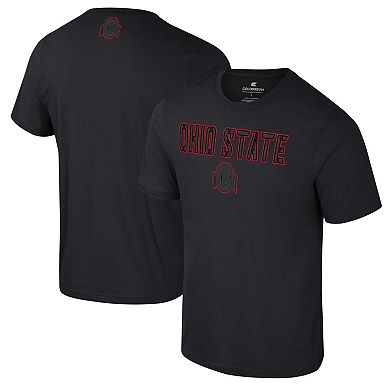 Men's Colosseum Black Ohio State Buckeyes Color Pop Active Blend T-Shirt