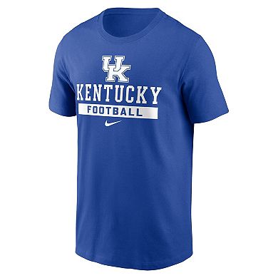 Men's Nike Royal Kentucky Wildcats Football T-Shirt