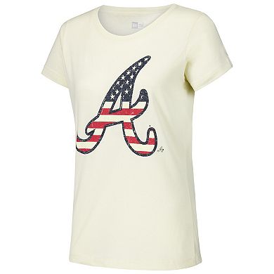 Women's New Era Cream Atlanta Braves Vintage T-Shirt