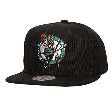 Men's Mitchell & Ness Black Boston Celtics Shattered Snapback Hat