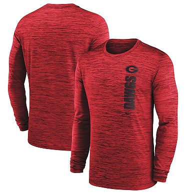 Men's Nike Red Georgia Bulldogs 2024 Sideline Velocity Performance Long Sleeve T-Shirt