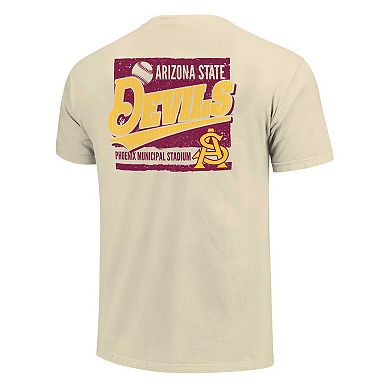 Men's Natural Arizona State Sun Devils Baseball Around The Horn Comfort Colors T-Shirt