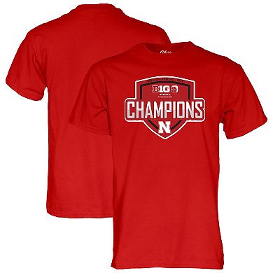 Men's Blue 84 Red Nebraska Huskers 2024 Big 10 Baseball Conference Tournament Champions Locker Room T-Shirt