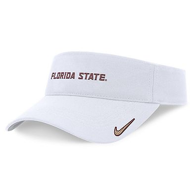 Unisex Nike White Florida State Seminoles 2024 Sideline Fit Ace Visor