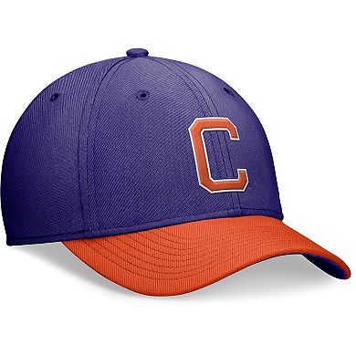 Men's Nike Purple/Orange Clemson Tigers Rise Swoosh Flex Hat