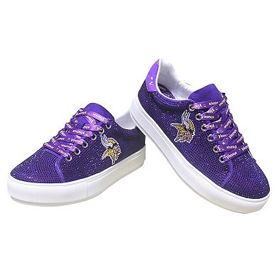 Women's Cuce Purple Minnesota Vikings Team Colored Crystal Sneakers
