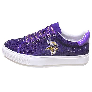 Women's Cuce Purple Minnesota Vikings Team Colored Crystal Sneakers