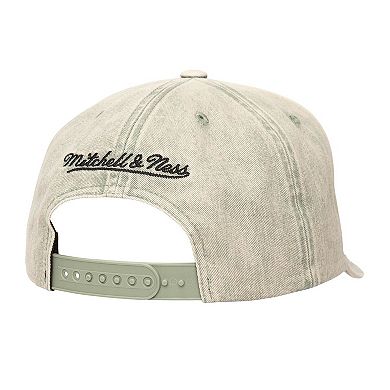 Men's Mitchell & Ness Gray Brooklyn Nets Washed Out Tonal Logo Snapback Hat
