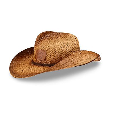 Unisex New Era Brown Green Bay Packers Dutton Curved Brim Straw Hat