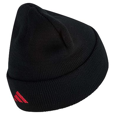 Men's adidas Black Manchester United Woolie Cuffed Knit Hat