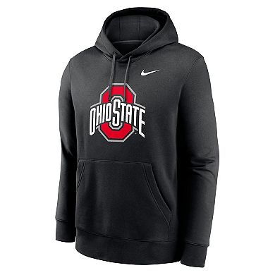 Men's Nike Black Ohio State Buckeyes Primetime Evergreen Club Fleece Pullover Hoodie