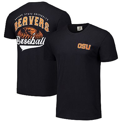 Men's Black Oregon State Beavers Baseball Comfort Colors T-Shirt
