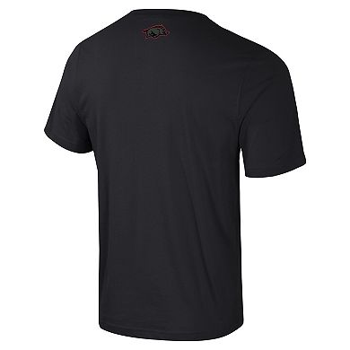 Men's Colosseum Black Arkansas Razorbacks Color Pop Active Blend T-Shirt