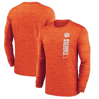 Men's Nike Orange Clemson Tigers 2024 Sideline Velocity Performance Long Sleeve T-Shirt