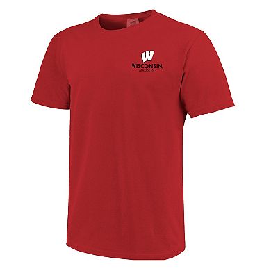 Unisex Red Wisconsin Badgers Scenic Comfort Colors T-Shirt