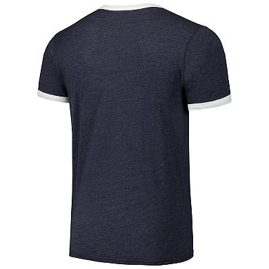 Men's Majestic Threads Navy Seattle Mariners Ringer Tri-Blend T-Shirt