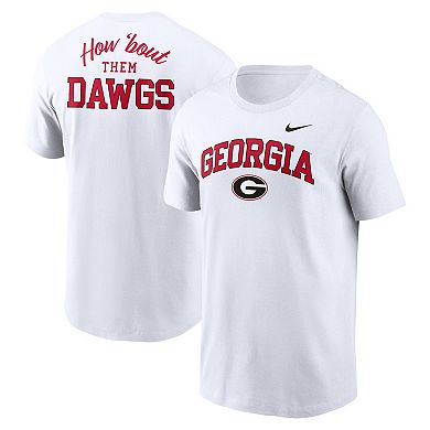 Men's Nike White Georgia Bulldogs Blitz 2-Hit T-Shirt