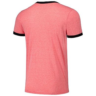 Men's Majestic Threads Red Arizona Diamondbacks Ringer Tri-Blend T-Shirt