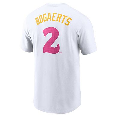 Men's Nike Xander Bogaerts White San Diego Padres City Connect Fuse Name & Number T-Shirt