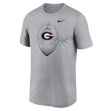 Men's Nike Heather Gray Georgia Bulldogs Primetime Legend Icon Performance T-Shirt