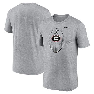 Men's Nike Heather Gray Georgia Bulldogs Primetime Legend Icon Performance T-Shirt