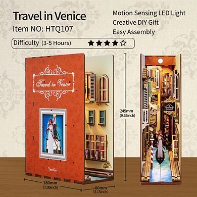 Diy 3d Book Nook Kit Travel In Venice 127pcs