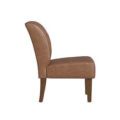Hillsdale Furniture Clifton Saddle Faux Leather Upholstered Accent Chair
