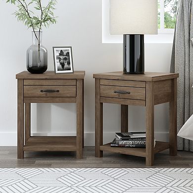 Hillsdale Furniture Living Essentials by Hillsdale Lancaster Wood Nightstand Set of 2