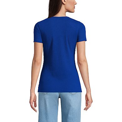 Women's Lands' End Women's Micro Rib Tee